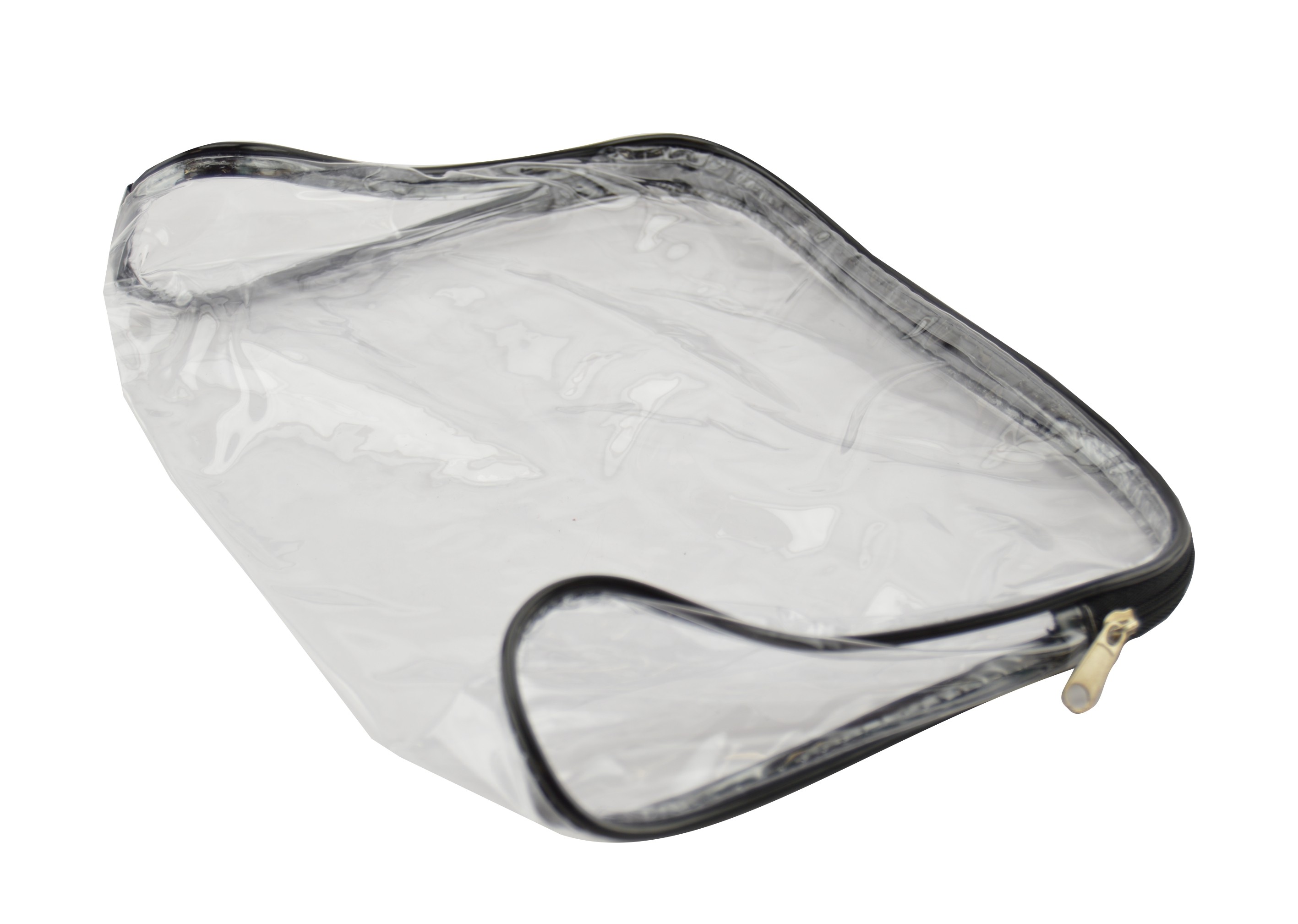 HALF MOON 8" x 6 1/2" CLEAR VINYL BAG (medium)